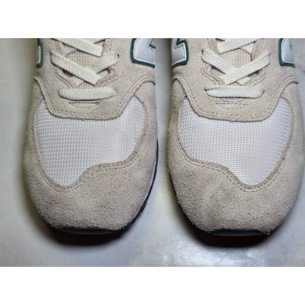 New Balance 574 Men's Sneakers Size 7 M Beige White Suede Fabric Running Shoes - Picture 9 of 13